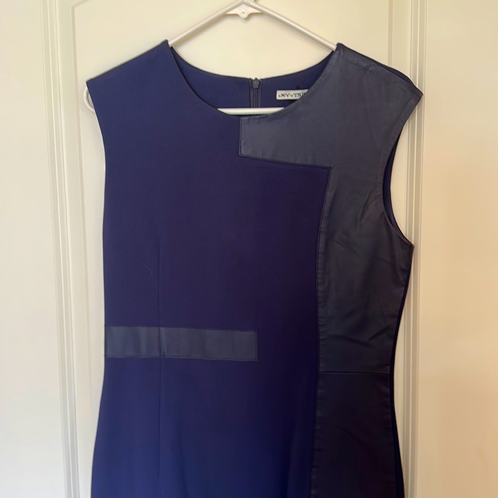 Navy sleeveless dress